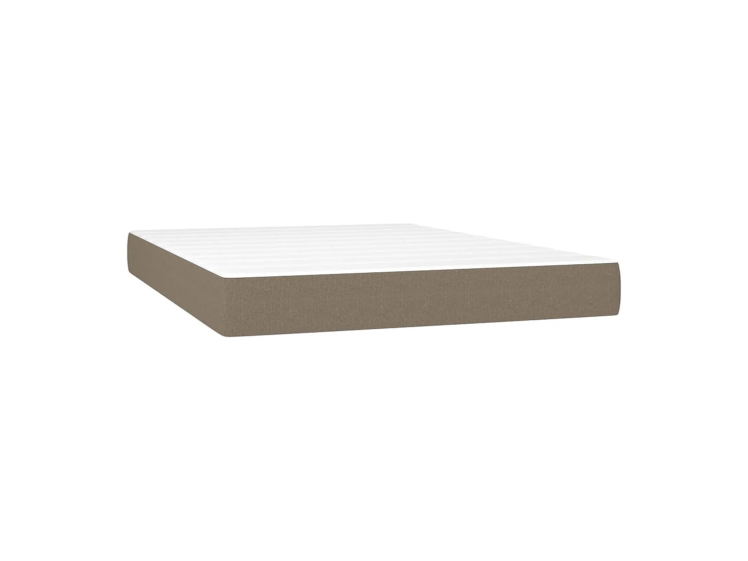 Sommier à lattes de lit matelas et LED Taupe 140x190 Tissu