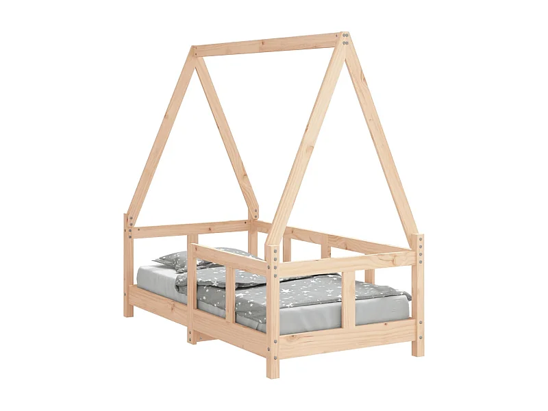 Cadre de lit pour enfant 70x140 bois de pin massif
