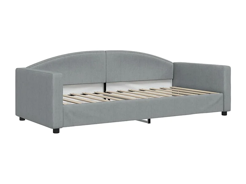 Lit de repos gris clair 90x200 Tissu