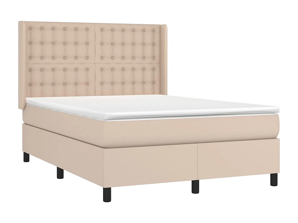 Sommier à lattes de lit matelas LED Cappuccino 140x190