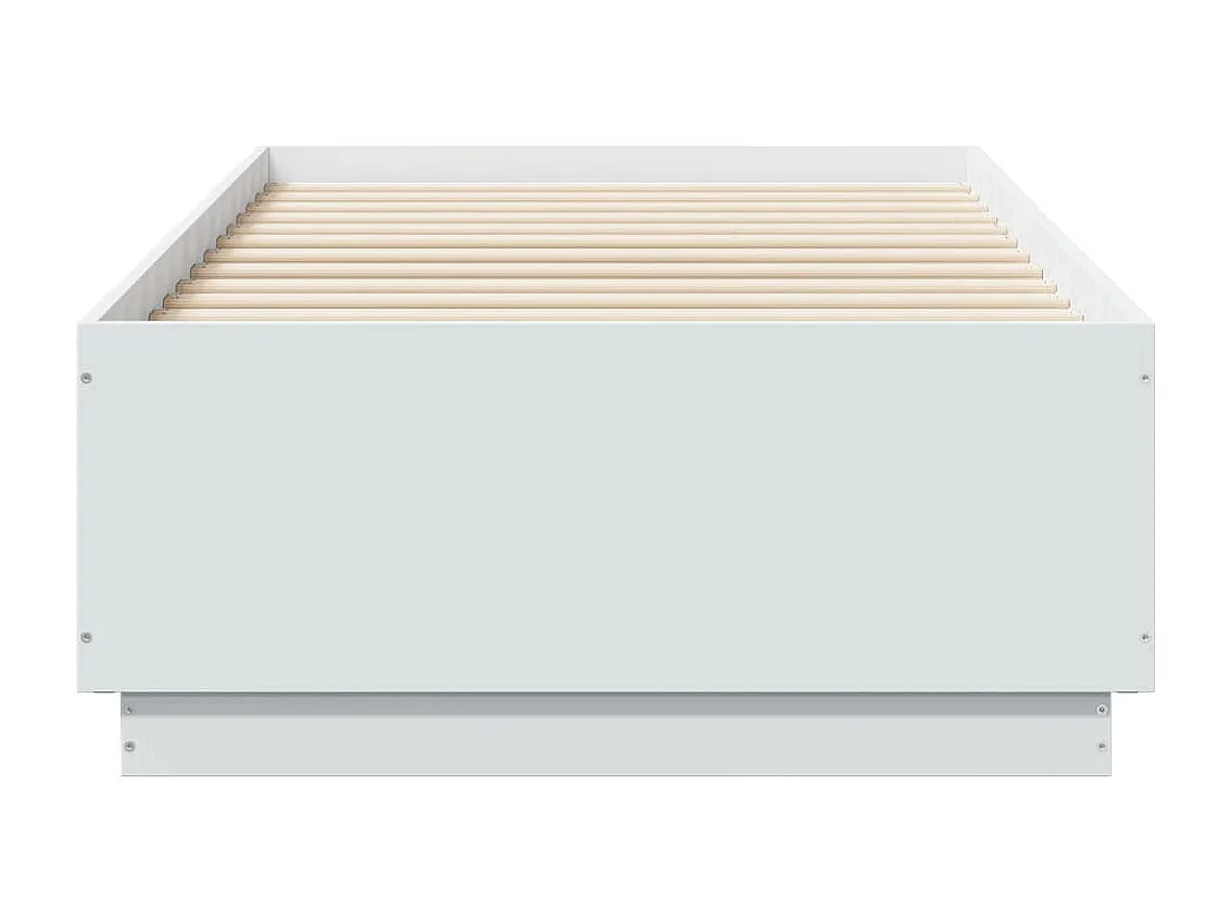 Cadre de lit blanc 90x190 bois d'ingénierie