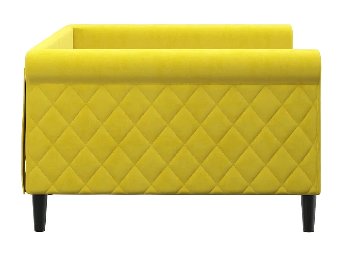 Lit de repos jaune 100x200 velours