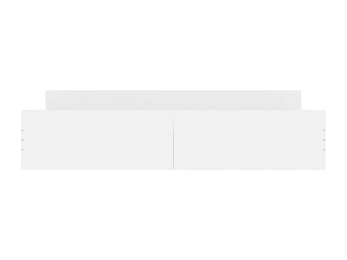 Cadre de lit avec tête de lit et pied de lit blanc 180x200