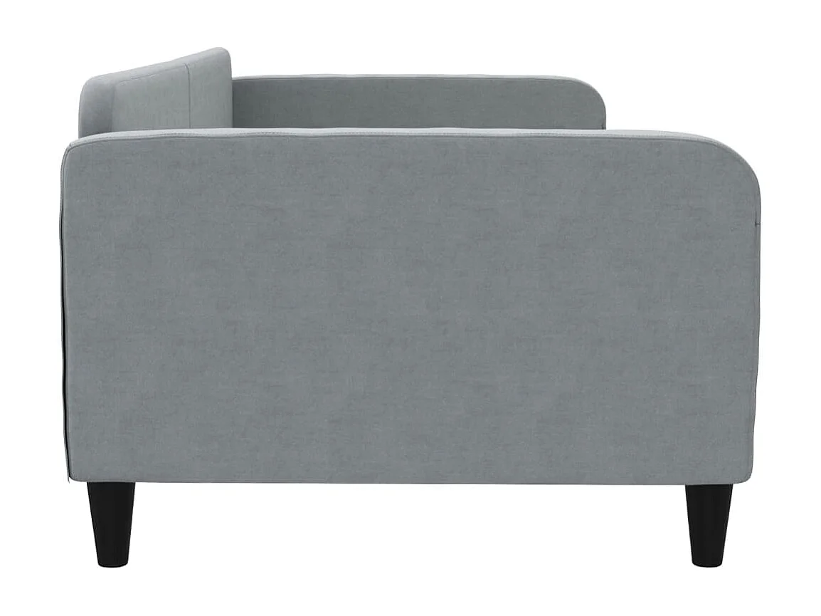 Lit de repos gris clair 100x200 tissu