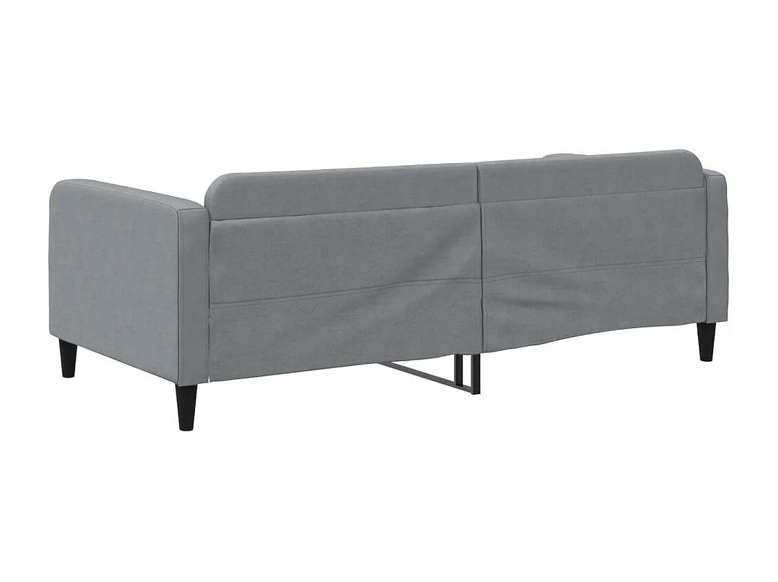 Lit de repos gris clair 100x200 tissu