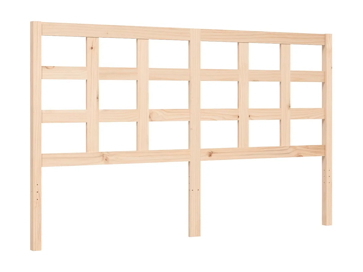 Bedframe met hoofdbord massief hout 160x200 cm
