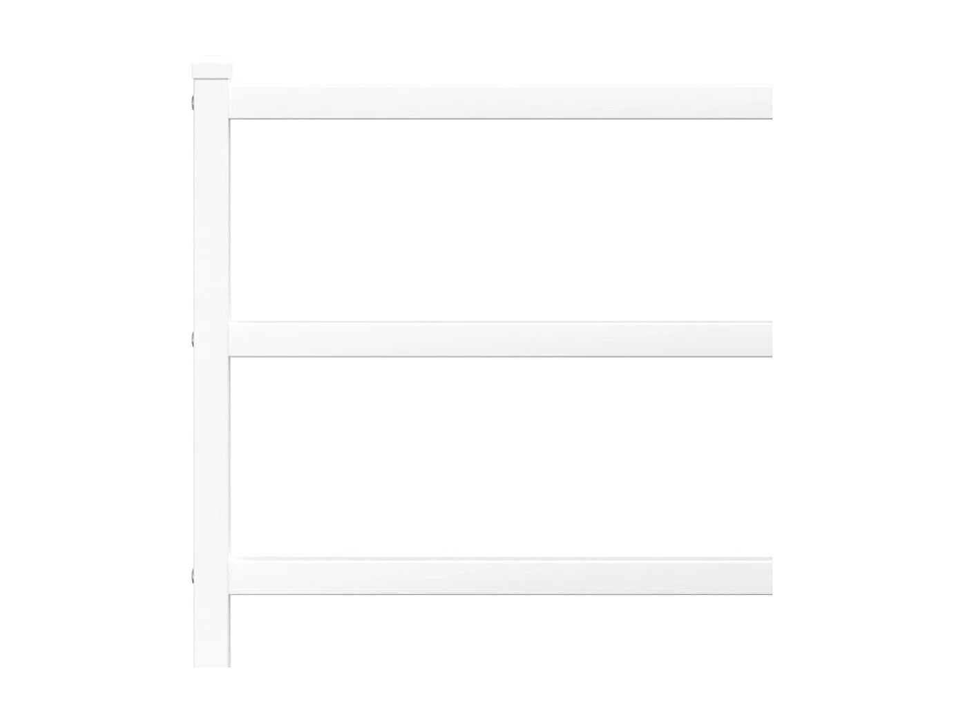 Cadre de lit métal avec tête de lit-pied de lit blanc 140x200