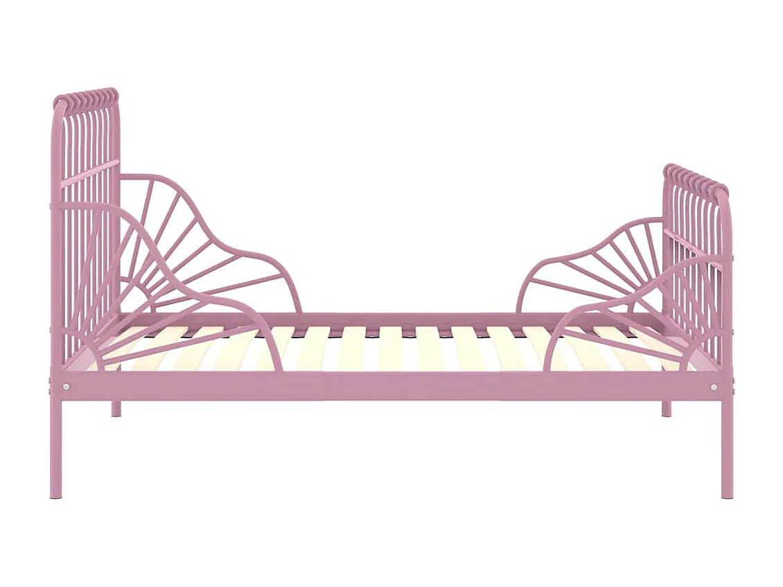 Cadre de lit extensible Rose Métal 80x130-200