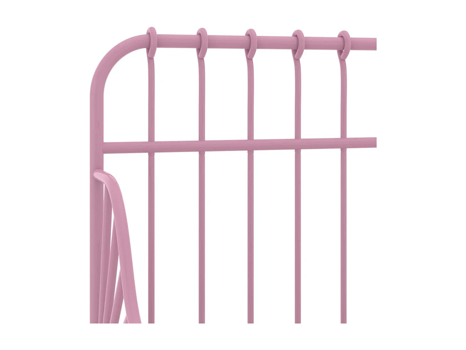 Bedframe verlengbaar metaal roze 80x130/200 cm