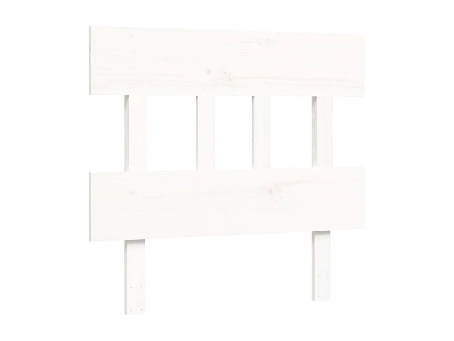 Cadre de lit et tête de lit blanc 100x200 bois massif