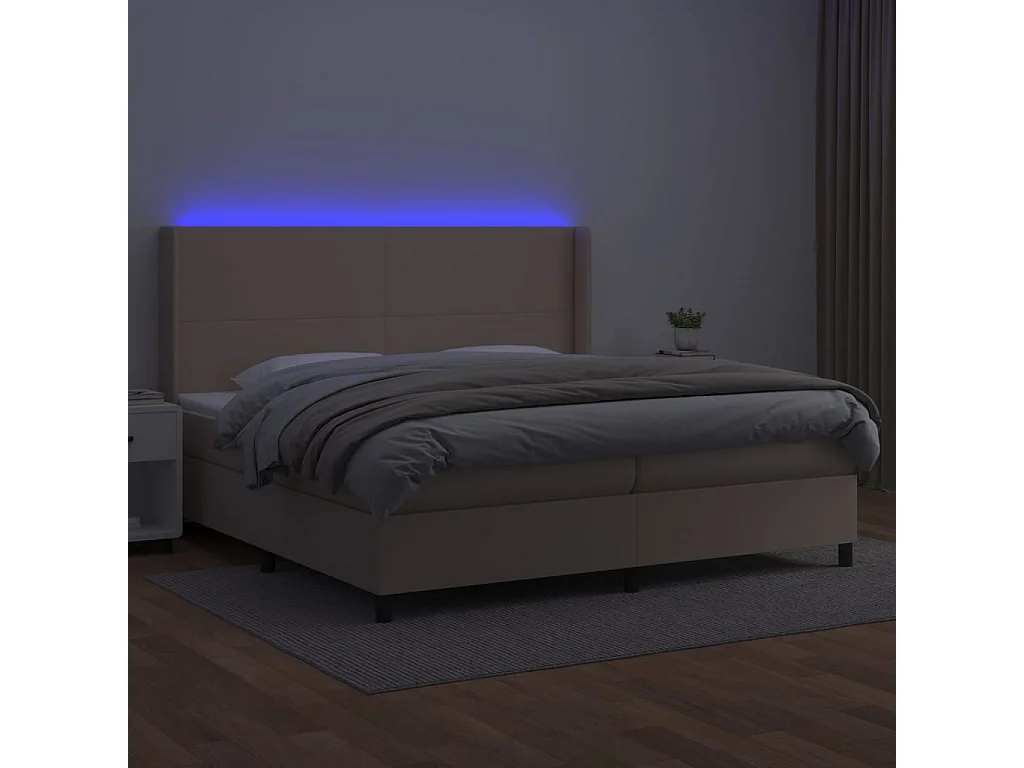 Sommier à lattes de lit matelas LED Cappuccino 200x200