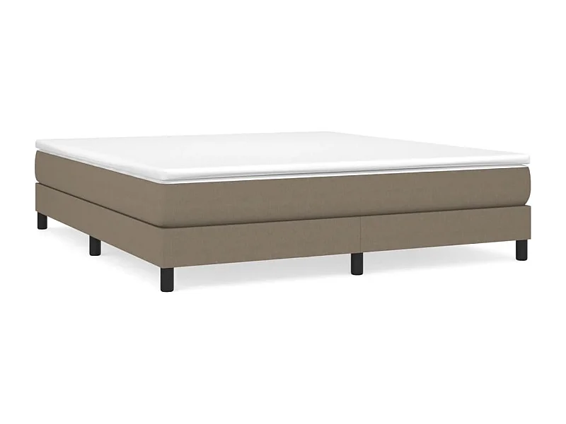 Sommier à lattes de lit avec matelas Taupe 180x200 Tissu