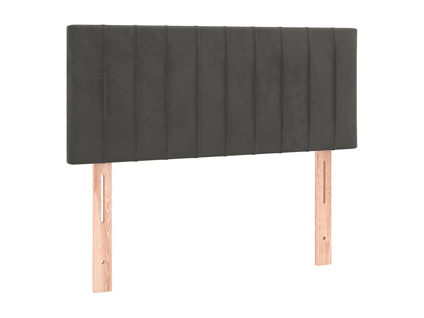 Sommier à lattes de lit et matelas Gris foncé 80x200 Velours