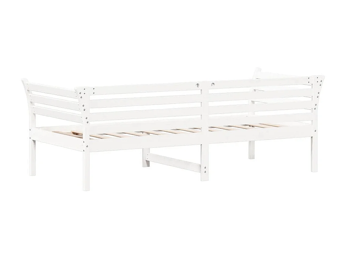 Lit de jour blanc 100x200 bois de pin massif