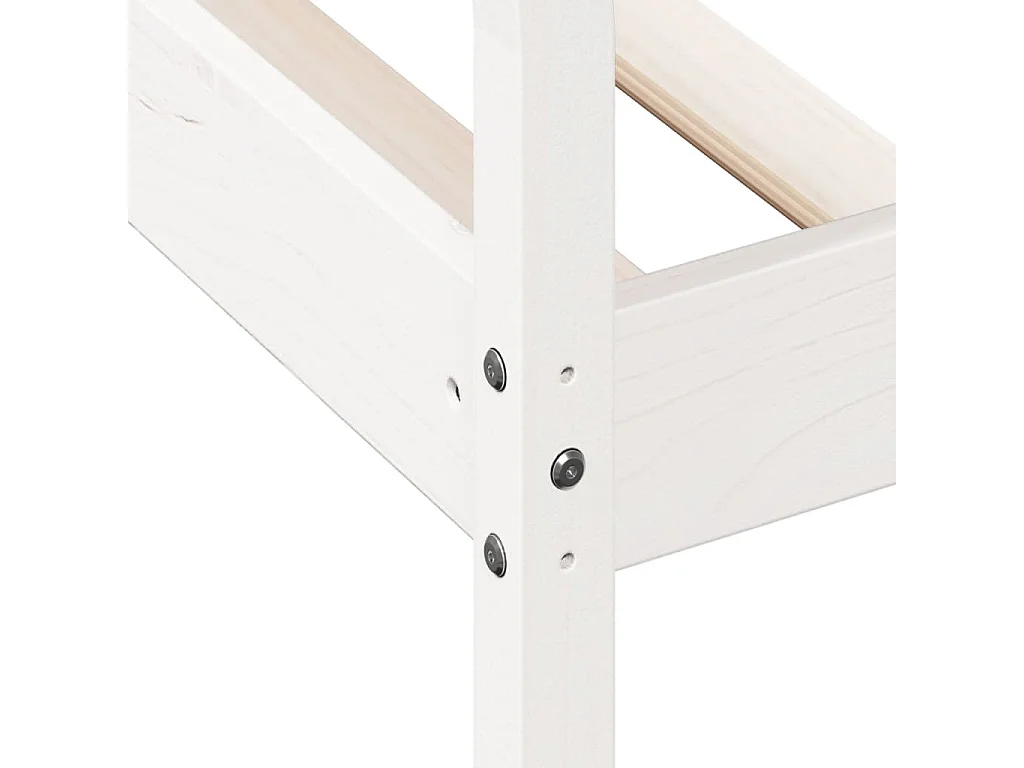 Lit de jour blanc 100x200 bois de pin massif