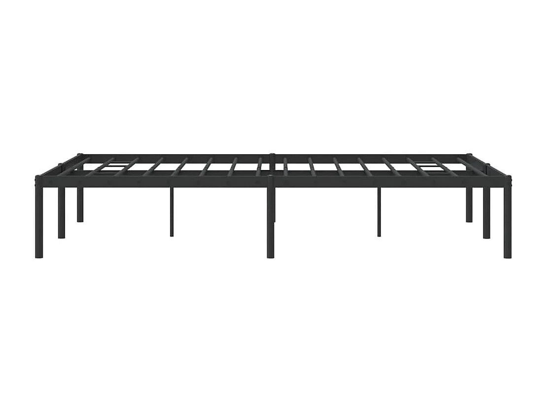 Cadre de lit métal noir 135x190