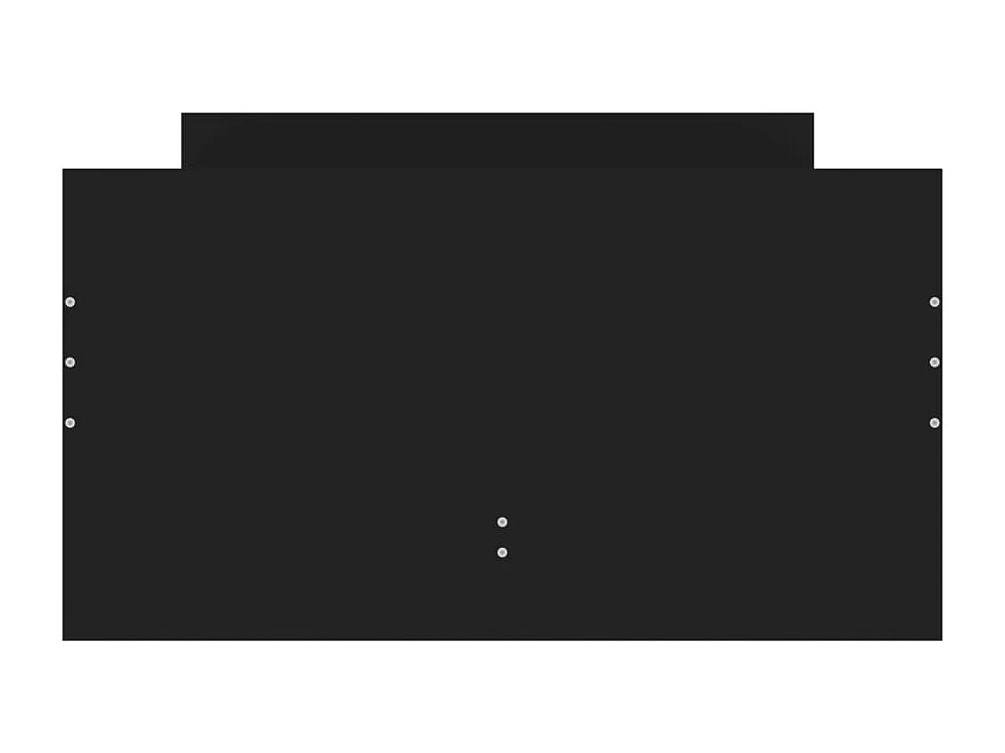 Cadre de lit avec tiroirs noir 90x200