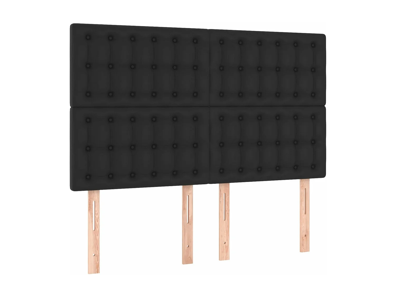 Lit à sommier tapissier avec matelas Noir 140x190 Similicuir 3