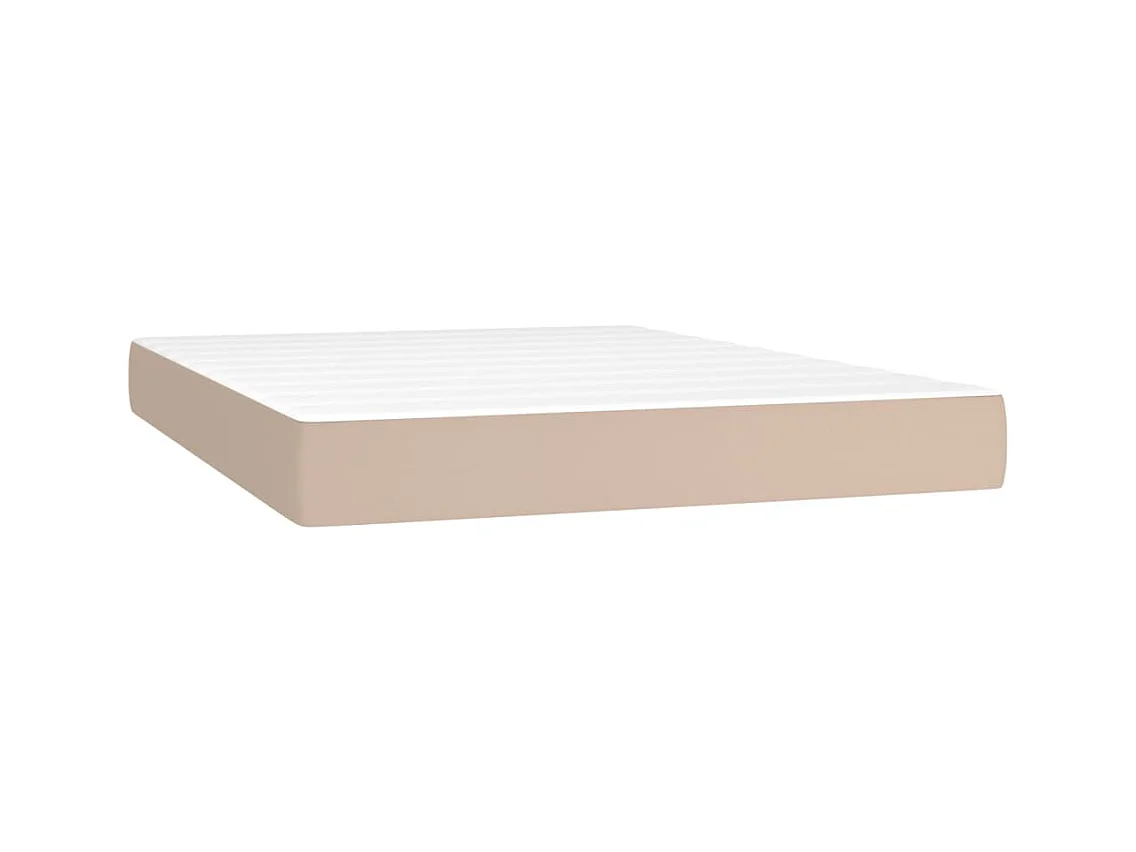 Sommier à lattes de lit avec matelas Cappuccino 140x190