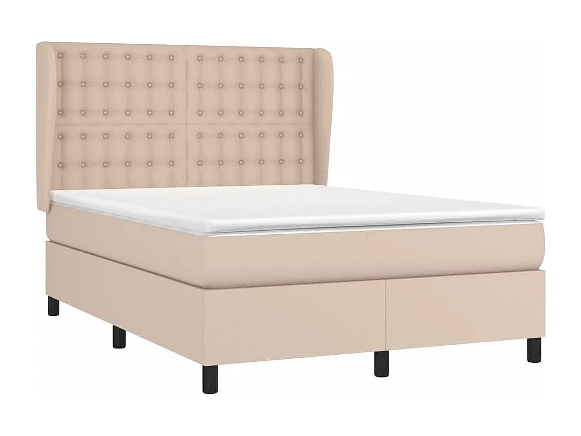 Sommier à lattes de lit avec matelas Cappuccino 140x190