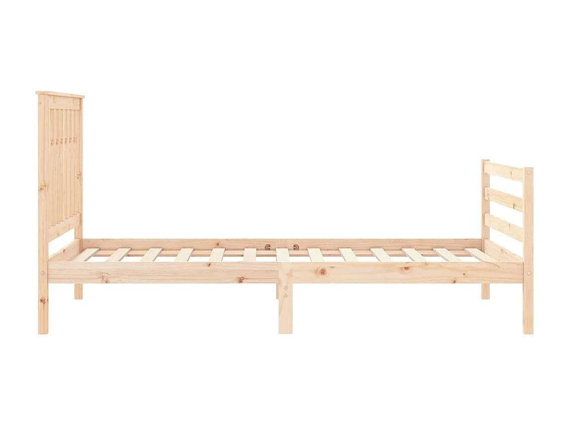 Cadre de lit et tête de lit 100x200 bois massif