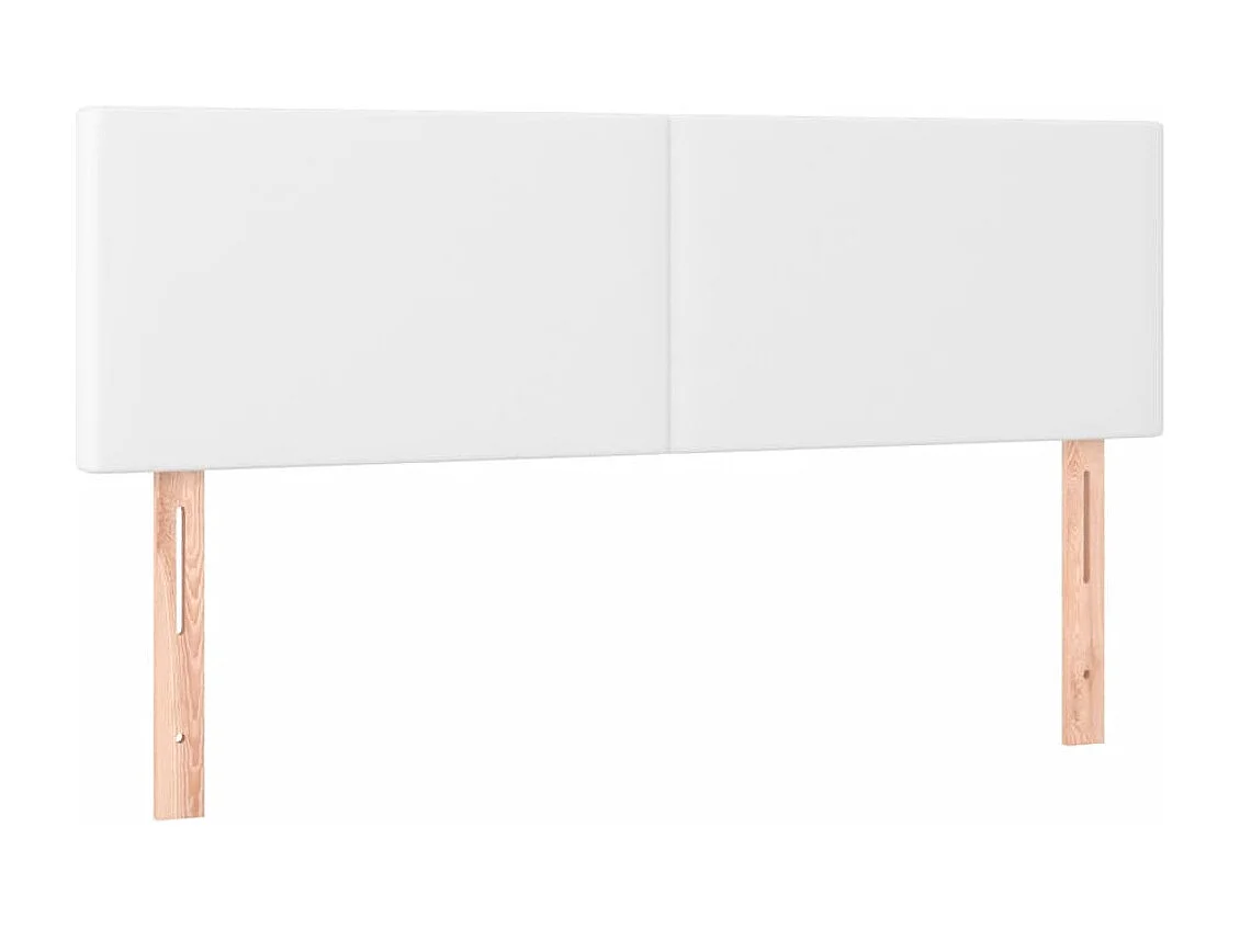 Sommier à lattes de lit avec matelas Blanc 140x190 Similicuir