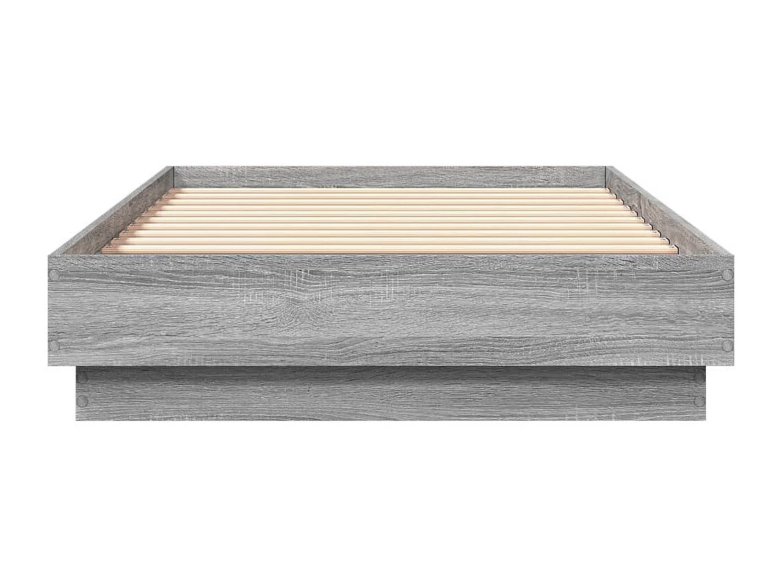 Bedframe met LED-verlichting grijs sonoma eikenkleur 90x190 cm
