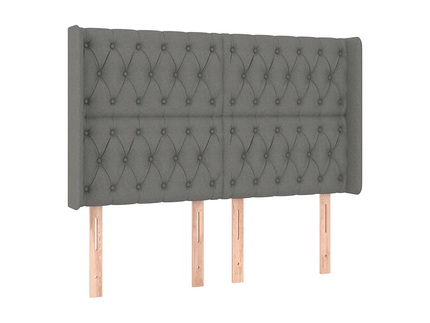 Sommier à lattes de lit matelas LED Gris foncé 140x190 Tissu