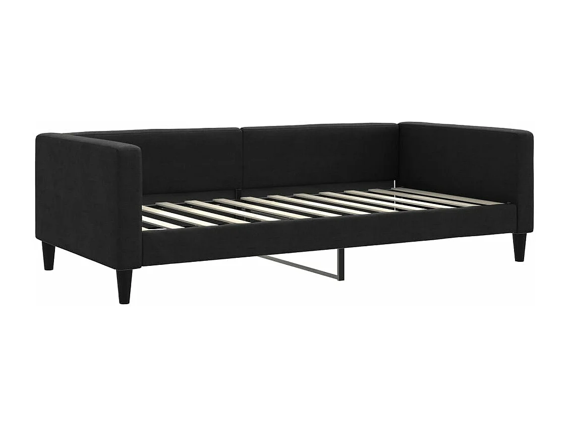 Lit de repos noir 100x200 tissu