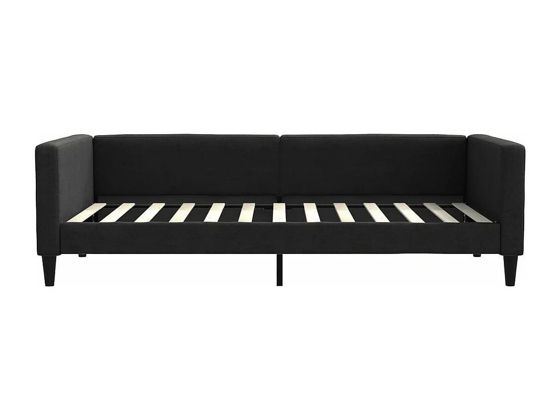 Lit de repos noir 100x200 tissu