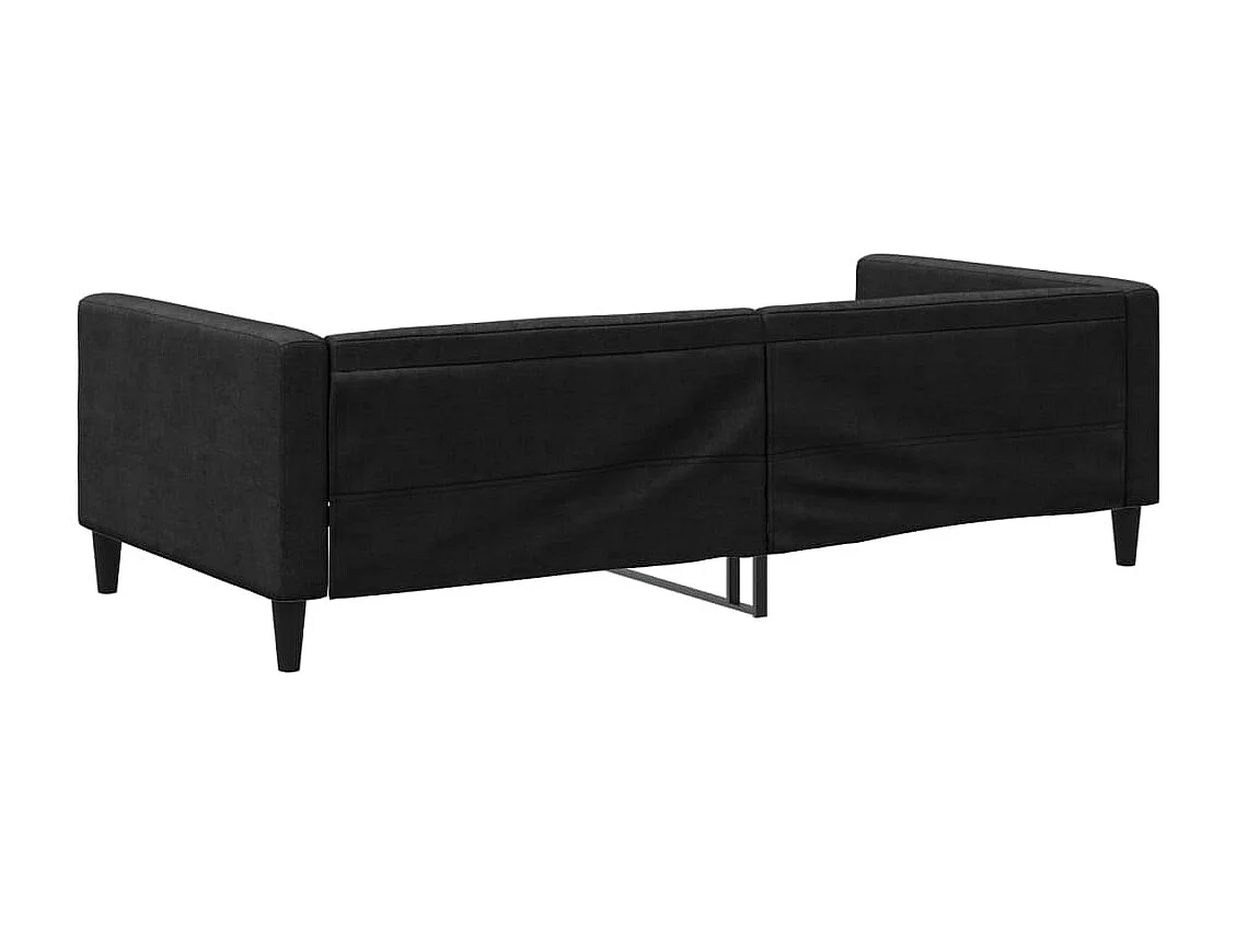 Lit de repos noir 100x200 tissu