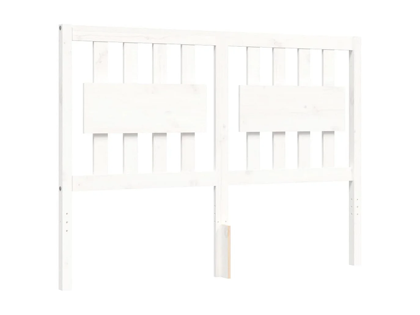 Cadre de lit avec tête de lit blanc 140x190 bois massif