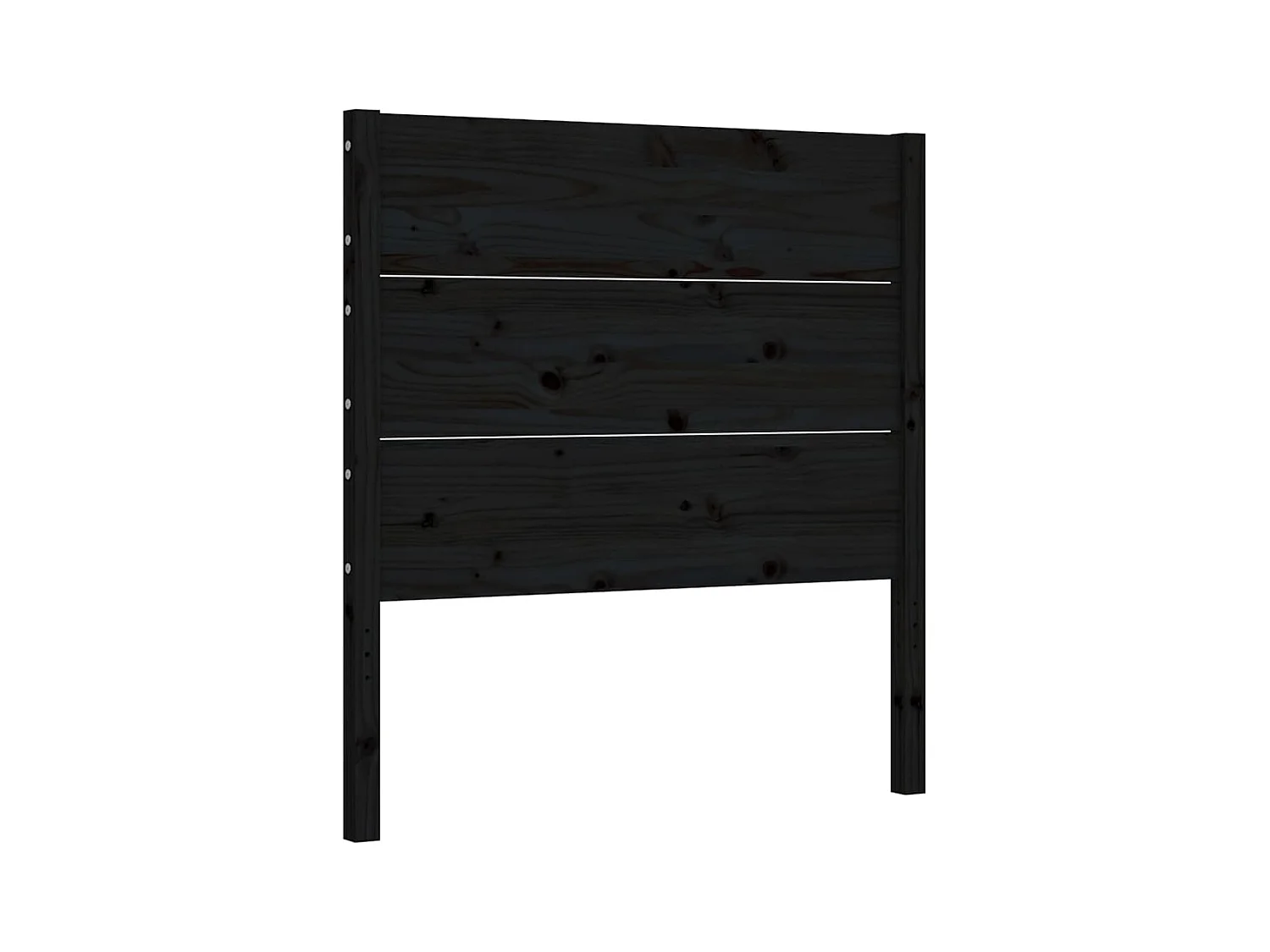 Cadre de lit avec tête de lit noir simple bois massif