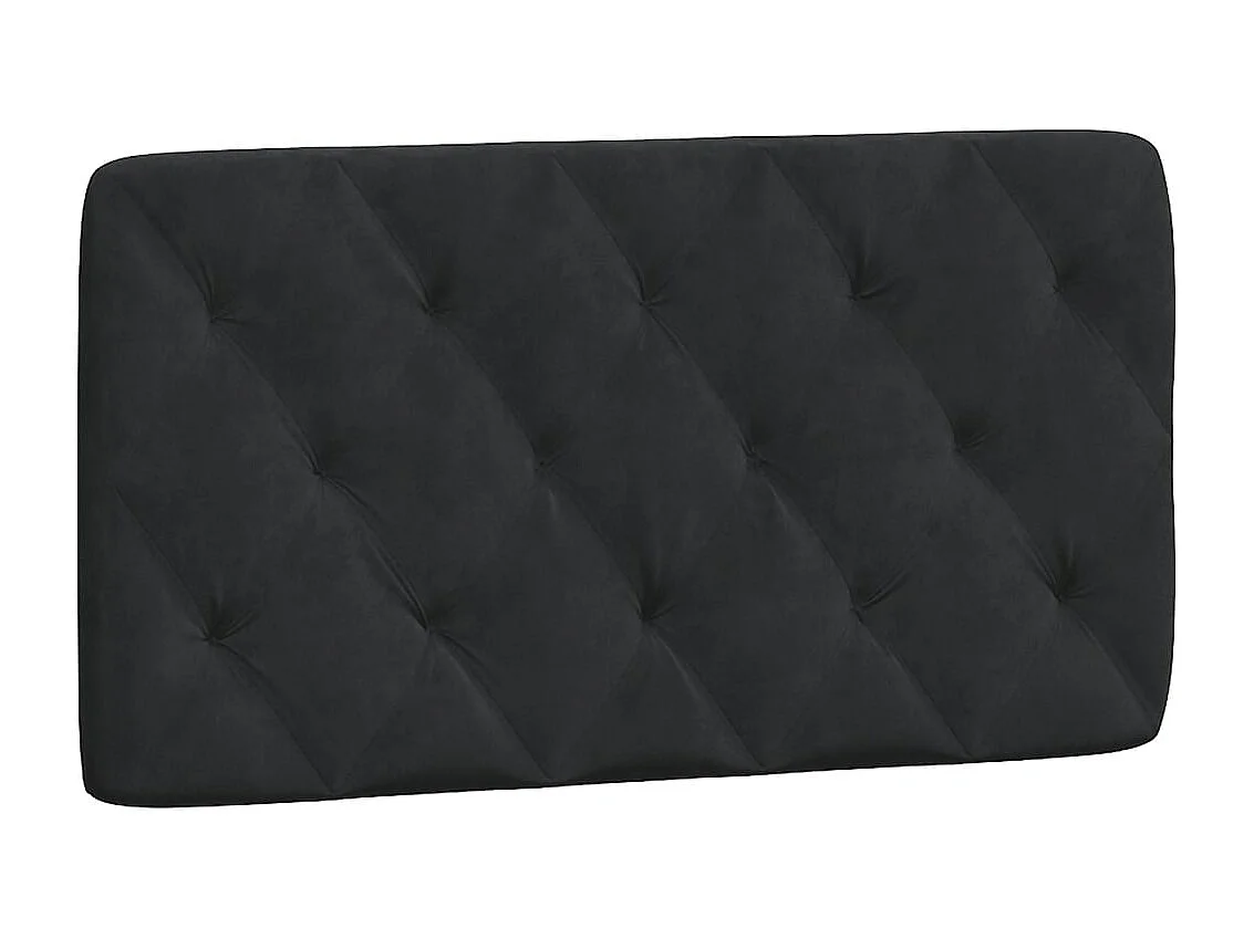 Lit avec matelas noir 100x200 velours