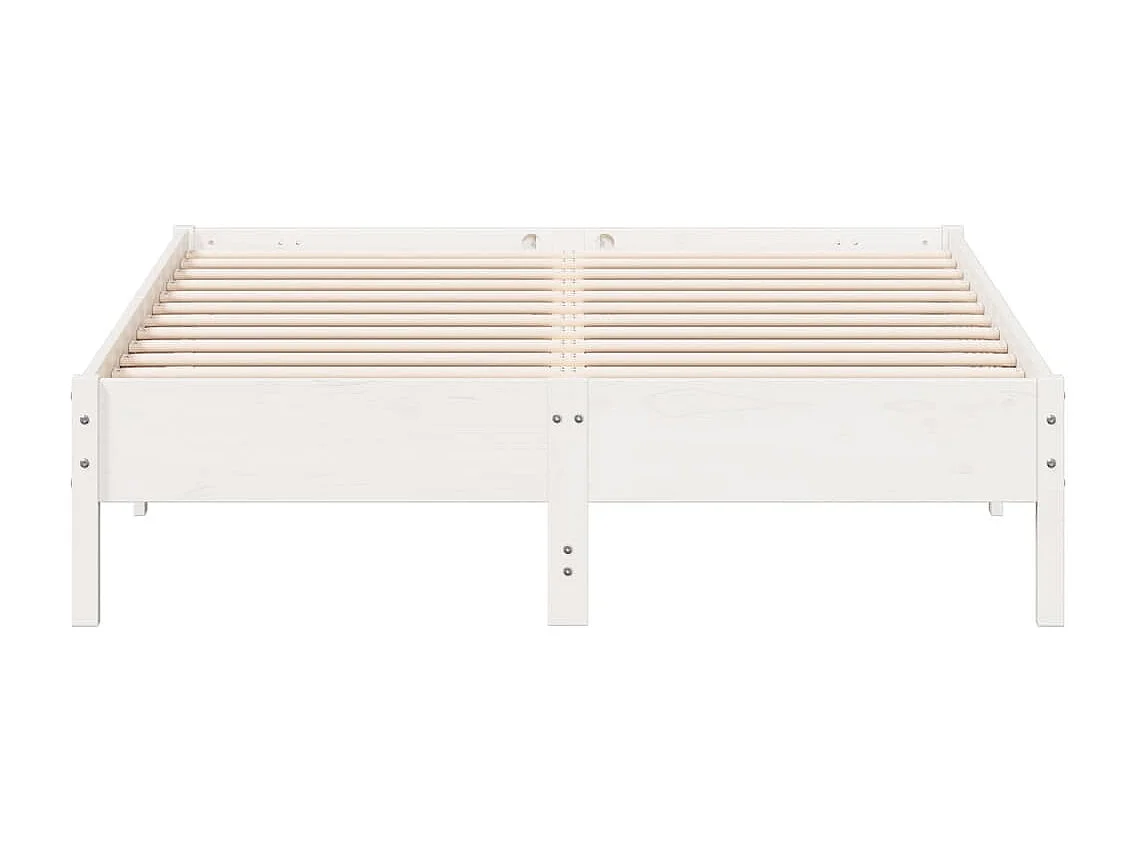 Cadre de lit blanc 120x200 bois de pin massif