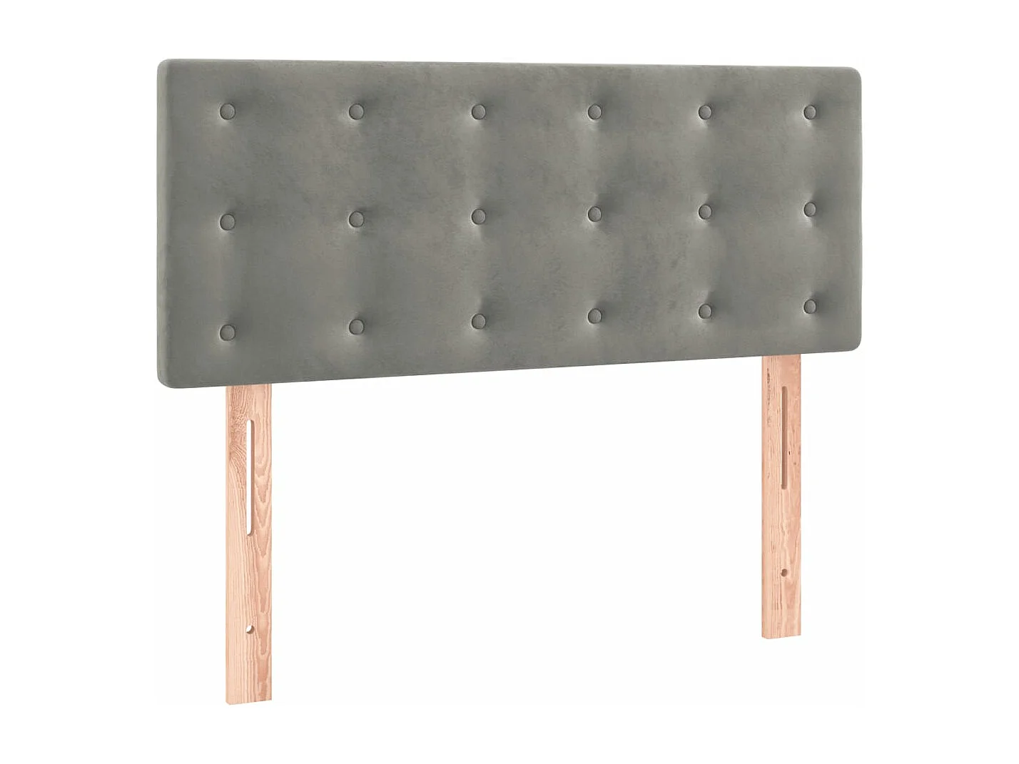 Sommier à lattes de lit et matelas Gris clair 80x200 Velours