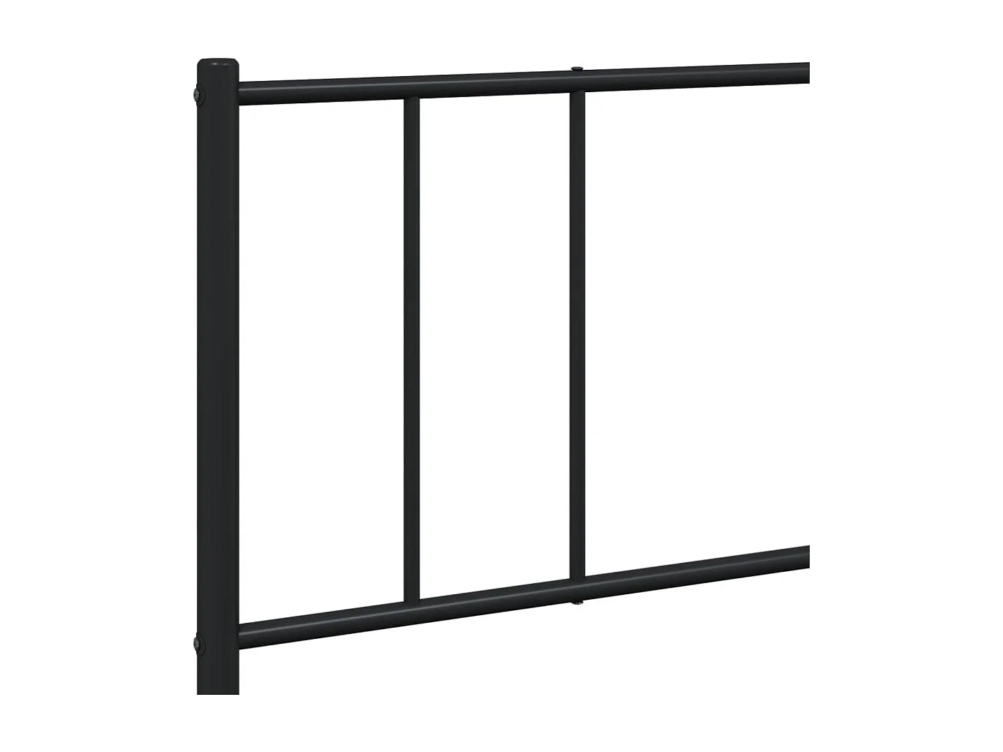 Cadre de lit métal avec tête de lit noir 200x200