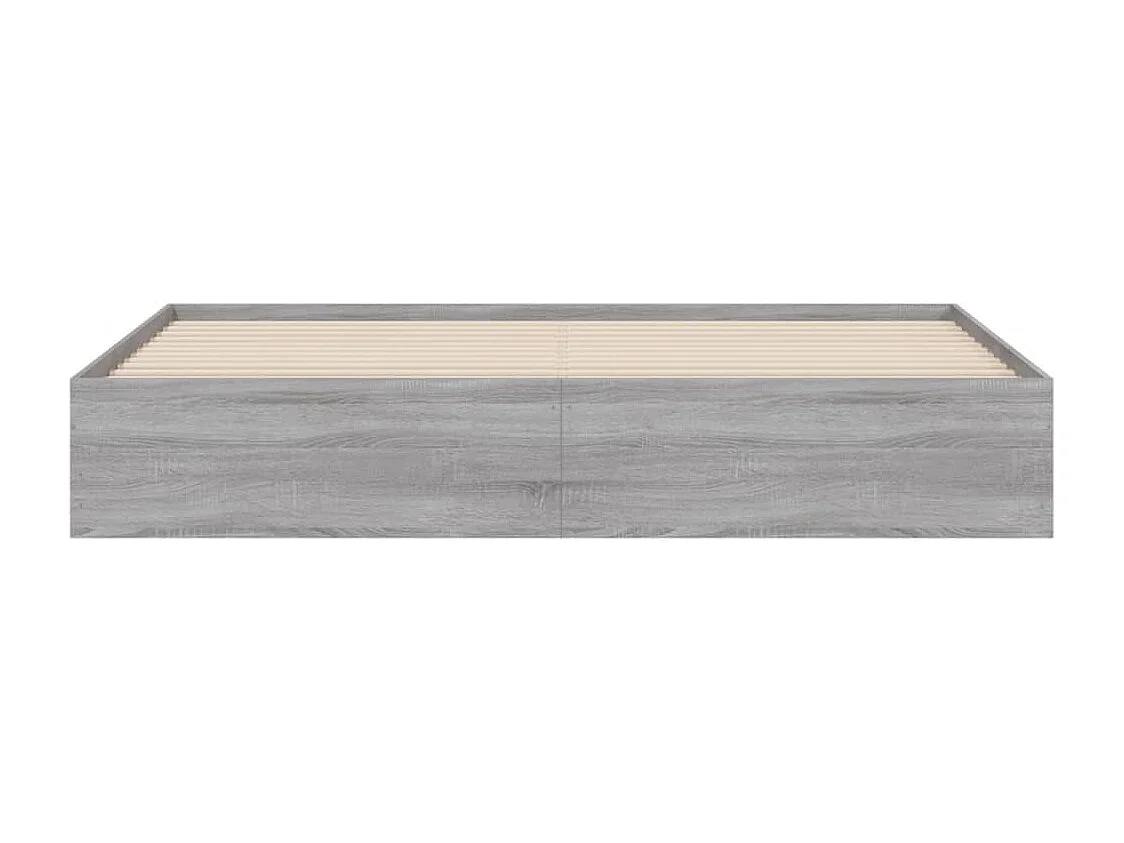 Cadre de lit et tiroirs sonoma gris 200x200 bois d'ingénierie