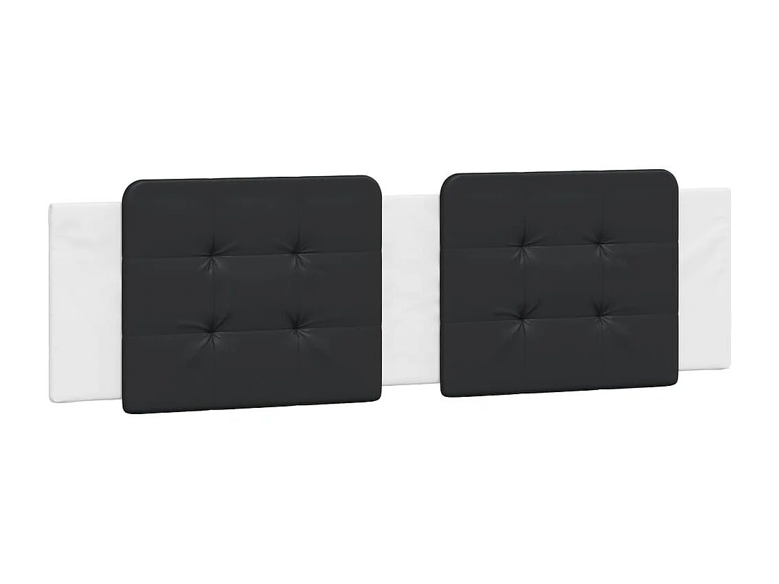 Lit avec matelas blanc et noir 180x200 similicuir