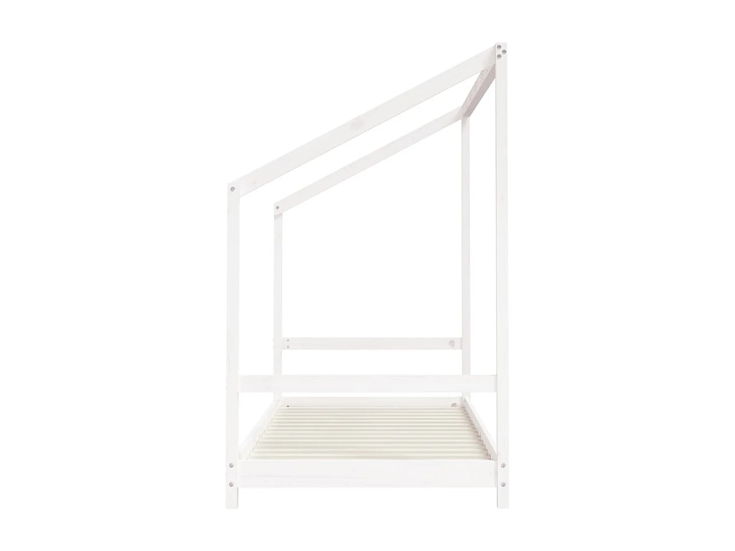 Cadre de lit pour enfants blanc 90x200 bois de pin massif