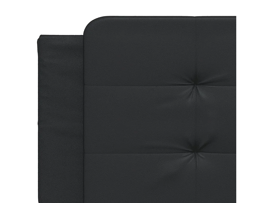 Lit avec matelas noir 160x200 similicuir