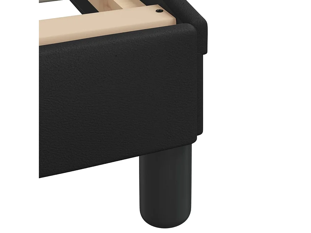 Lit avec matelas noir 160x200 similicuir