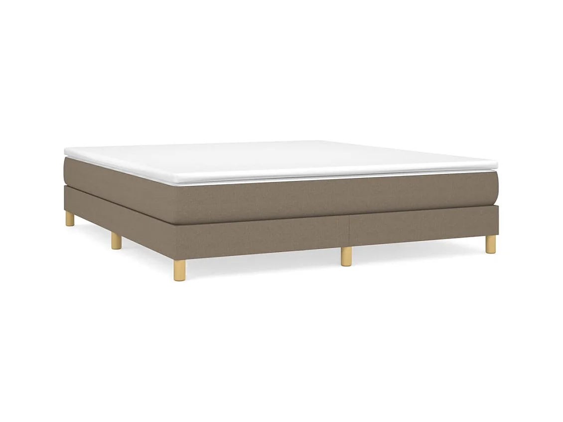Sommier à lattes de lit avec matelas Taupe 180x200 Tissu