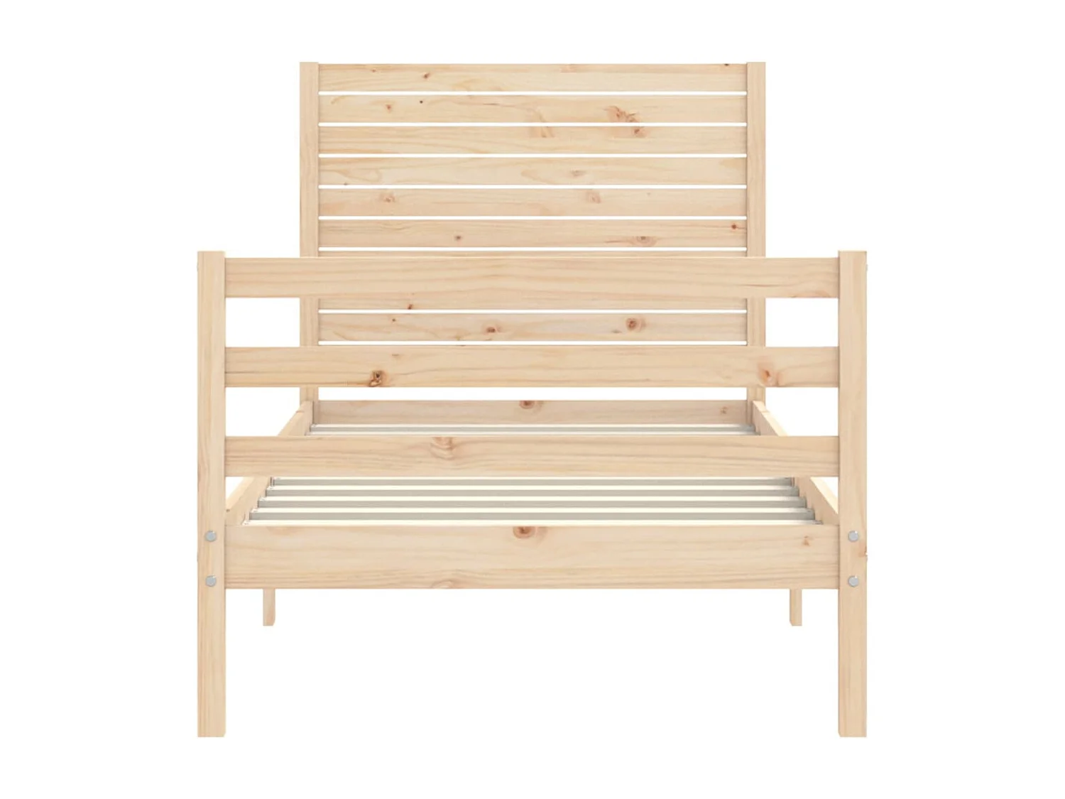 Cadre de lit avec tête de lit simple bois massif