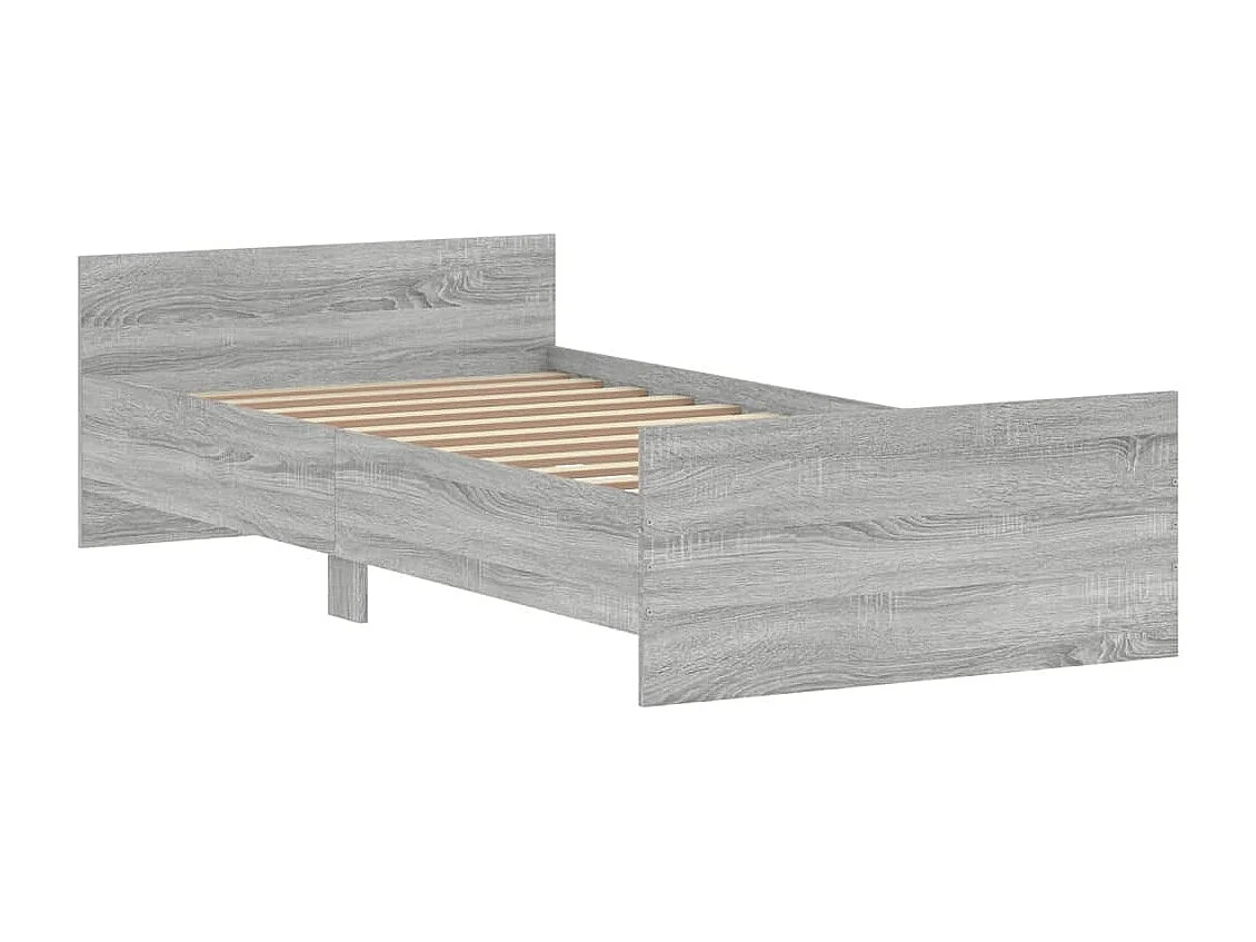 Cadre de lit sonoma gris 90x200 bois d'ingénierie