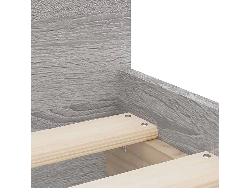 Cadre de lit avec tiroirs sonoma gris 90x200