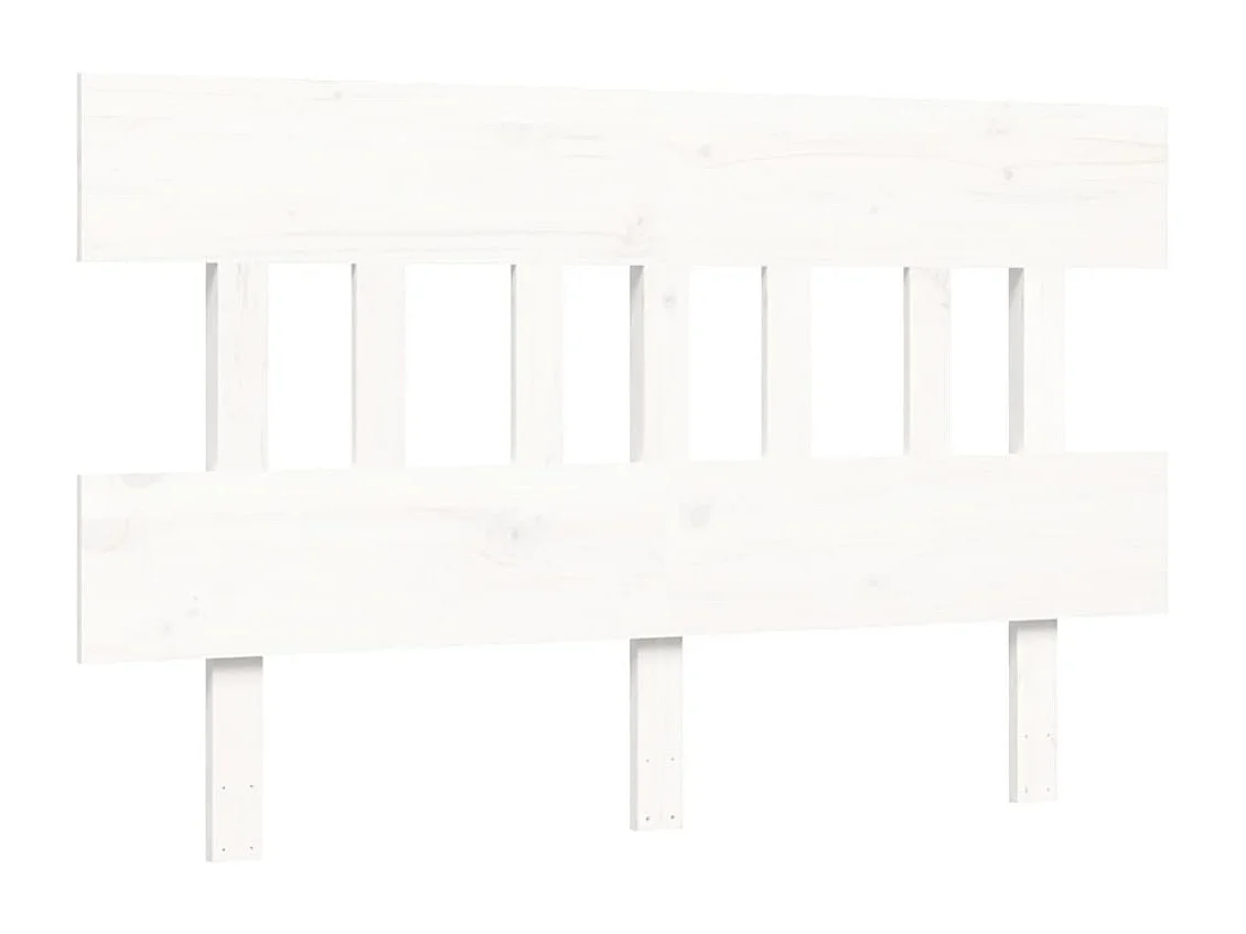 Cadre de lit avec tête de lit blanc 140x190 bois massif
