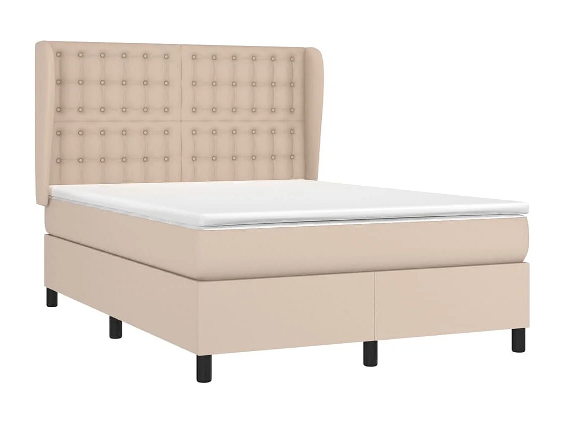 Sommier à lattes de lit avec matelas Cappuccino 140x200