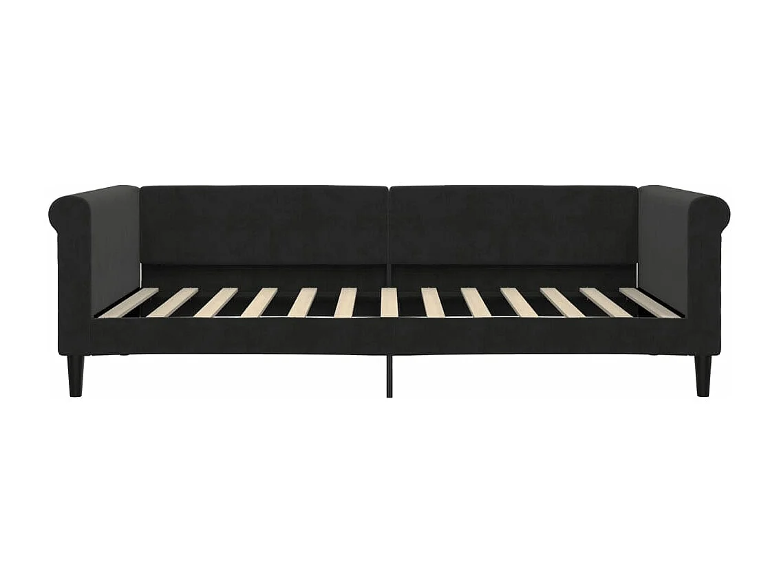 Lit de repos noir 100x200 velours