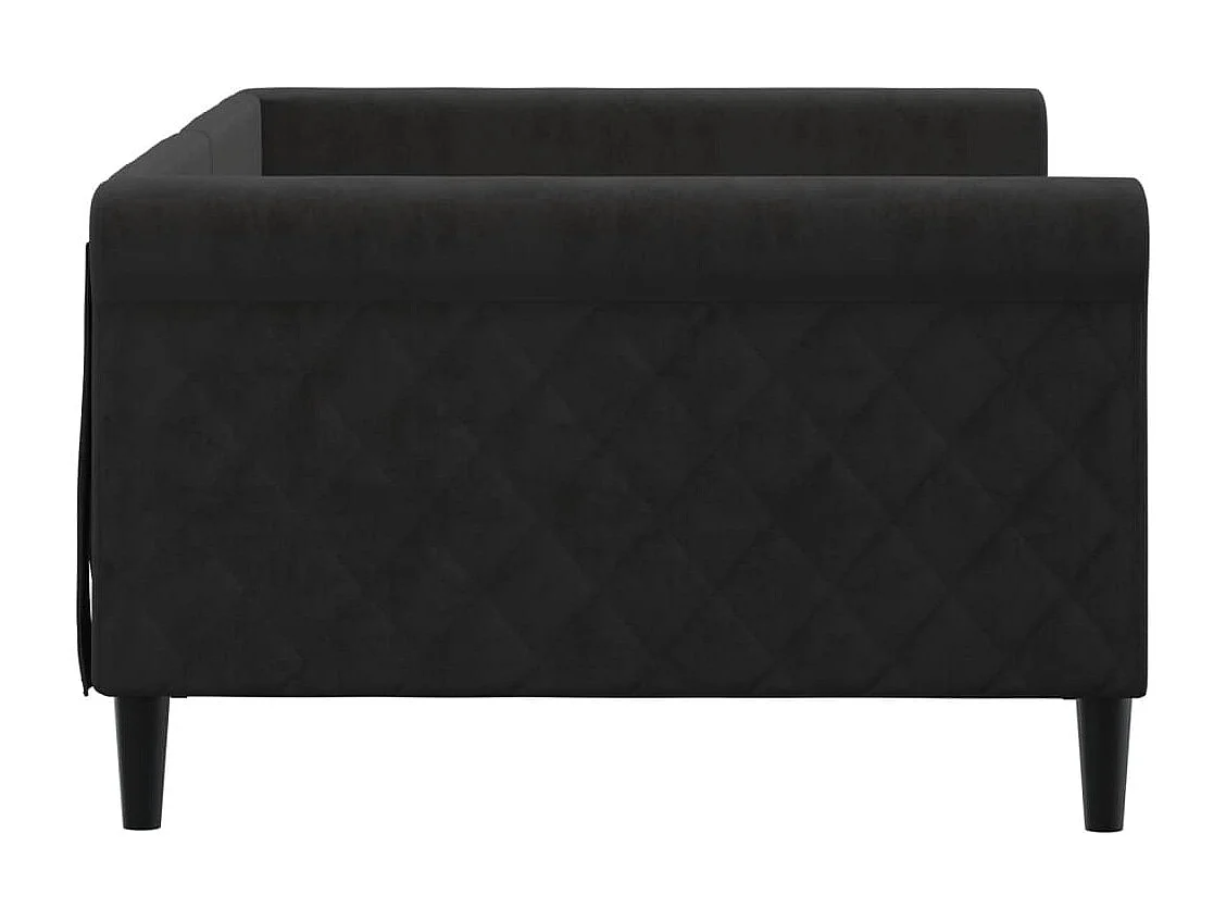 Lit de repos noir 100x200 velours